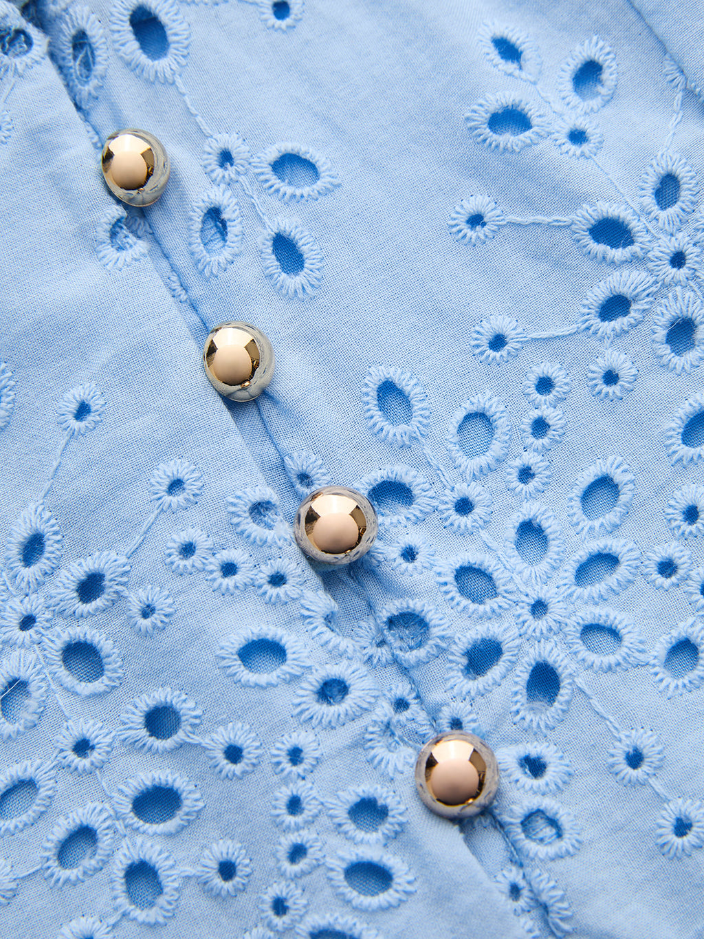 Cotton Sleeveless Embroidered Eyelet Dress